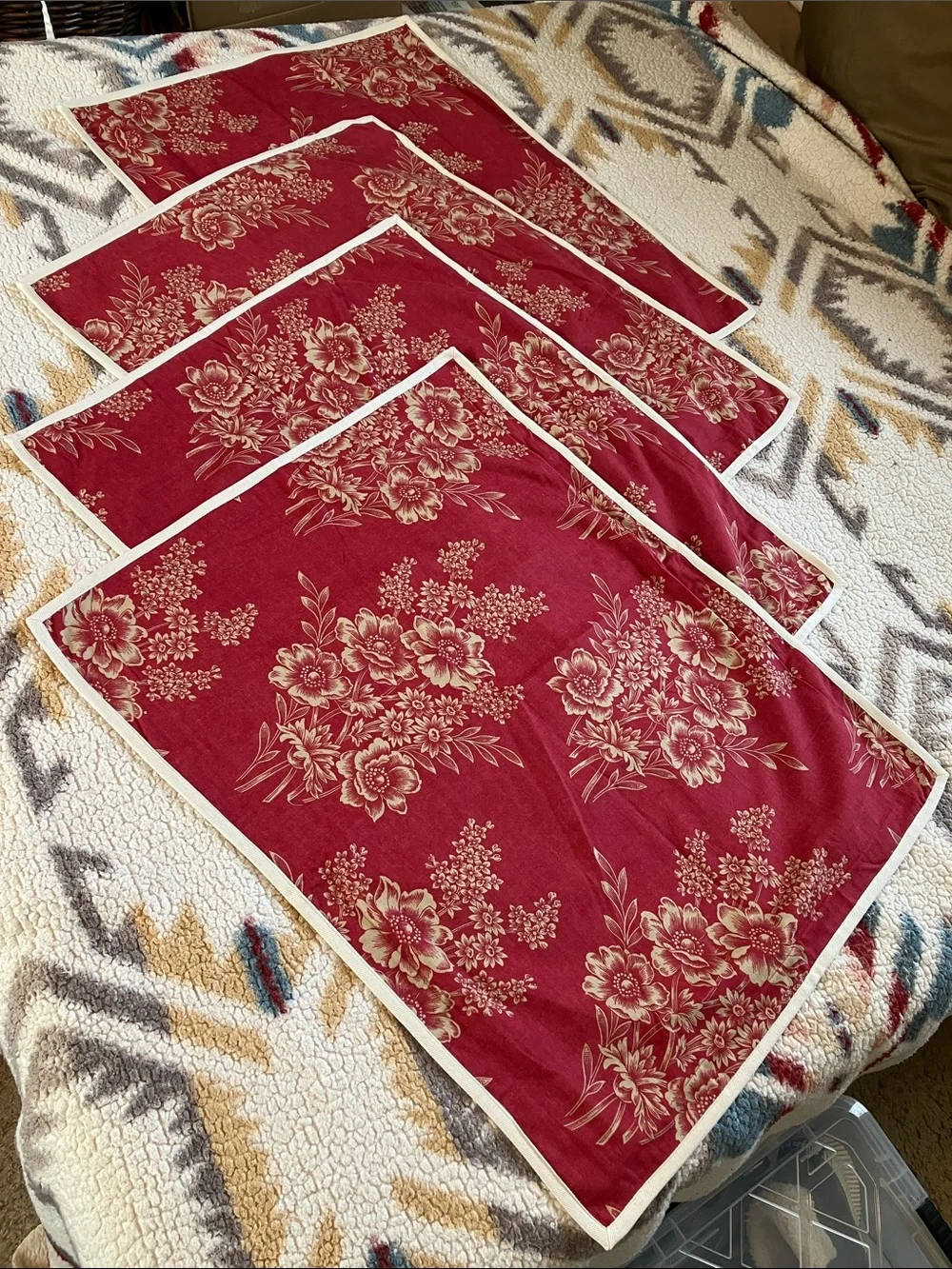 Chaps Ralph Lauren Telluride 4 Qty. Set Standard Pillow Shams Floral 100% Cotton